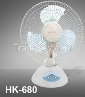 MODEL NO.68012inches cool AC/DC Rechargeable Fan with Light
