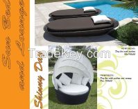 Vietnam rattan furniture, poly rattan daybed, high quality and reasonable price