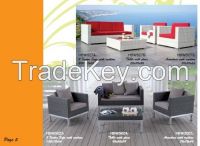 Synthetic rattan garden sofa/poly rattan furniture/high quality furniture