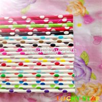 Factory Price Wholesale Polka Dot Paper Straw for New Year