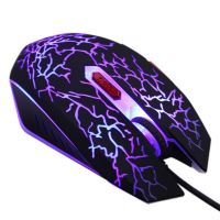 Light transmission 2400DPI USB 2.0 Optical wired 6D Game Mouse with 7 LEDs gaming mouse