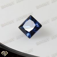 lab created AAA quality princess cut blue sapphire