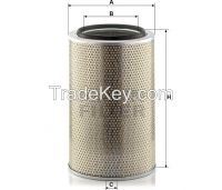 C30850/3 truck air filter for benz manufacturer metal end caps wood pu