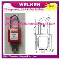 ABS Material , 16 Colors optional, Keyed to differ, long shackle Red Safety Padlock