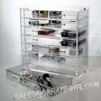 wholesale bespoke acrylic makeup organizer with drawer, cosmetic organizer, makeup storage box
