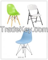 some plastic chairs and folding chairs are promoted