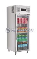 Fan Cooling Display Stainless Steel Refrigerator, with Touch controller