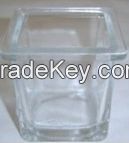 Square Glass Candle Jar / Candle Holder / Glass Cup (SS1327)