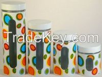Glass Canister with Metal Coating / Glass Jar (SS1101-9)