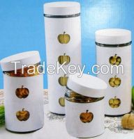 Glass Jar / Glass Canister with Metal Coating (SS1103-2)