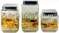 Square Glass Jar / Glass Canister (SS1124-3)