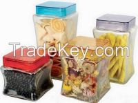 Glass Canister / Square Glass Jar (SS1127)