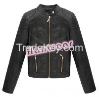 women PU biker jacket  14103