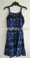 Women woven allover print stock dress 16887B
