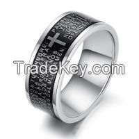 Cheap Black Stainless Steel Mens Wedding bands