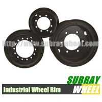 Wheels and rims for 4-wheel electric forklift truck solid tire