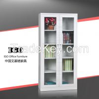 Glass Door Steel Cupboard With Cheap Price On Sale