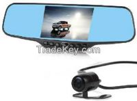 Full HD 720P 4.3inch wide screen A10 12M Pixel dual lens car recorder GT6-B G-sensor
