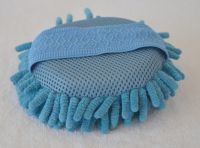 Microfiber Round Car Clean Wash Care Wax Polishing Sponge Pad