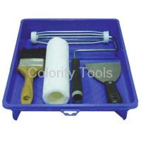Painting Tools: paint roller, paint brush, paint tray