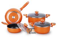 7pc non-stick powder paint cookware set