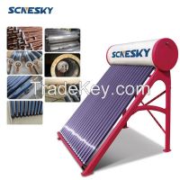 2015 High efficiency heat pipe pressurized solar water heater with heat exchanger