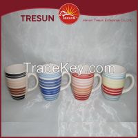 10OZ stoneware handpainted coffee mug