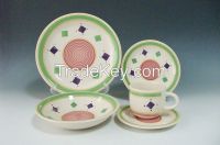 30pcs handpainted stoneware dinner set