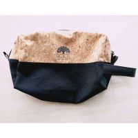 Eco-Friendly Cork Pen Toiletry Cosmetic Bag with Wrist Strap