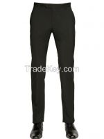 PINSTRIPE WOOL STRAIGHT FIT PANTS