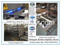Prime tinplate sheet/flat tin sheet price by SPTE/ETP/Tinplates with ISO9001 by Jiangyin Kemao