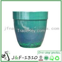 Colored handmade ceramic flowers pot (J&F-1310)
