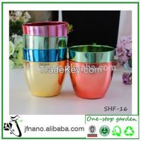 Attractive colorful plastic small flowerpots(SHF-16)