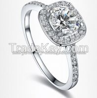 Platinum Bride Gemstone Rings