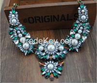 SELL Necklaces Candy Color Crystal Pearl