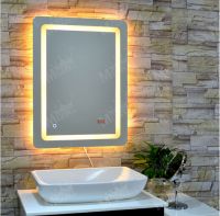 Mgonz led lighting anti-fog bathroom mirror square mirror