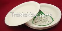 Disposable sugarcane pulp fruit plate use  in microwave , oven and refrigerator