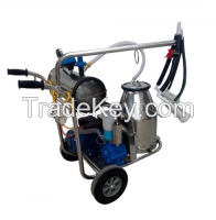 Stainless Steel Vacuum Pump Mobile Milking Machine For Cows And Goats
