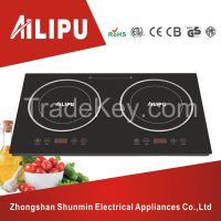 CB/CE approved double burner induction cooker/two hotplate cooktop/2 burners induction stove