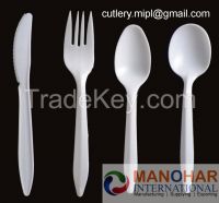 Disposable plastic cutlery spoon fork knife