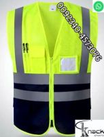 Hi-Vis Safety Vest Reflective Driving Jacket Worker Night Security Waistcoat Set