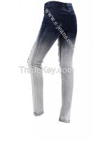 Lady fashion washed jeans and ladies jeans top design