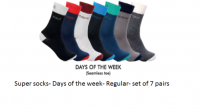 Men's socks- Days of week- Regular - set of 7 pairs