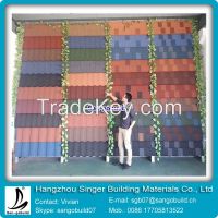 Colored Glazed Stone Coated Metal Roof Tile For Roof Building Project