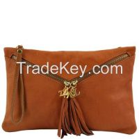 "ON SALE'' - Genuine Leather clutch Handbag Wristlets