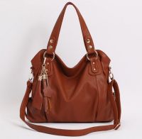 SELL PU Leather Top handle Shoulder Bag with Genuine Leather Tassel
