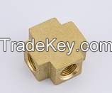 female cross/ machined threaded brass