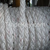 white Polyester and Polypropylene twist Rope