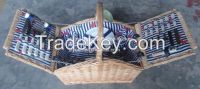 willow picnic basket wicker picnic basket for 4 person with tools from manufacturer