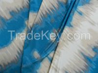 Polyester span knit print fabric